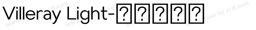 Villeray Light字体转换